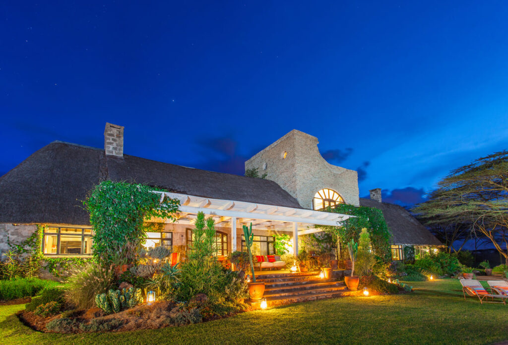 Ololo Safari Lodge under neath the Nairobi night sky.